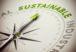Kompass mit der Aufschrift Nachhaltigkeit 